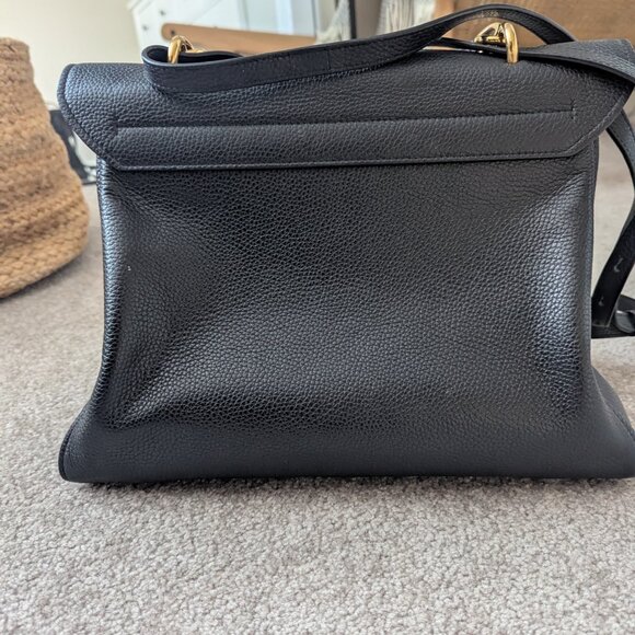 Ferragamo Gancini Top Handle black leather bag. - Picture 5 of 8